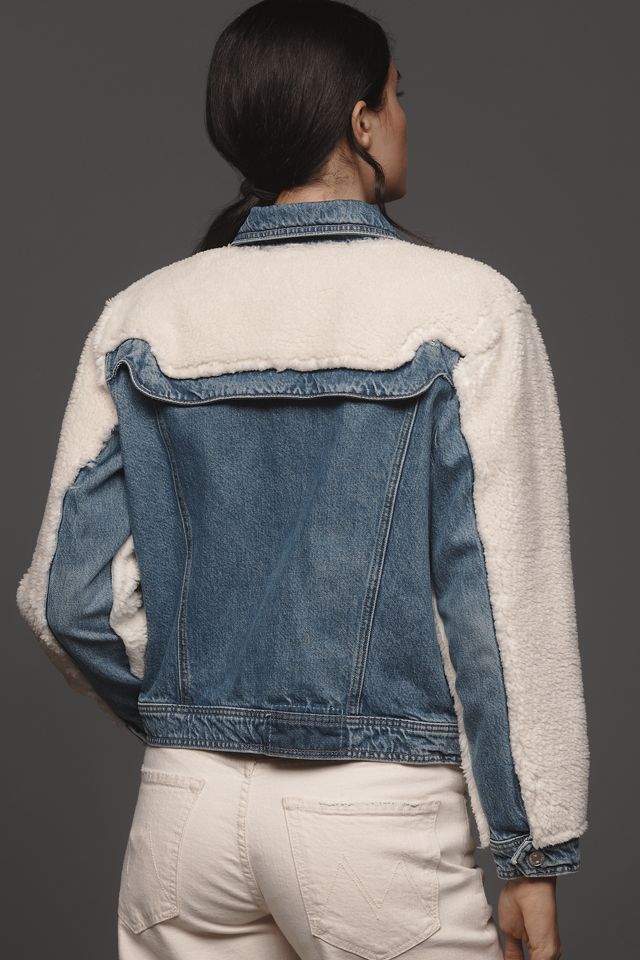 MOTHER The Backbend Sherpa Denim Jacket #1
