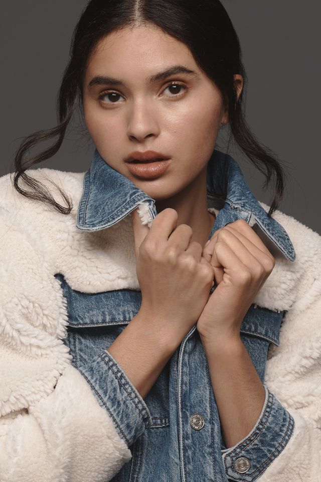 MOTHER The Backbend Sherpa Denim Jacket #2