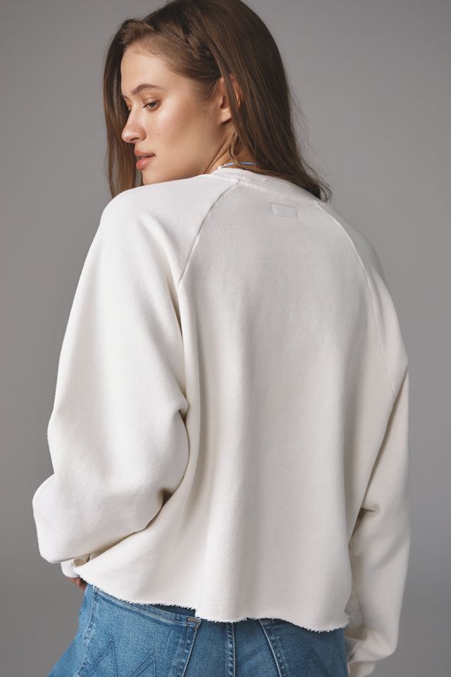 MOTHER The Boost Cropped Crew Neck Sweatshirt #1
