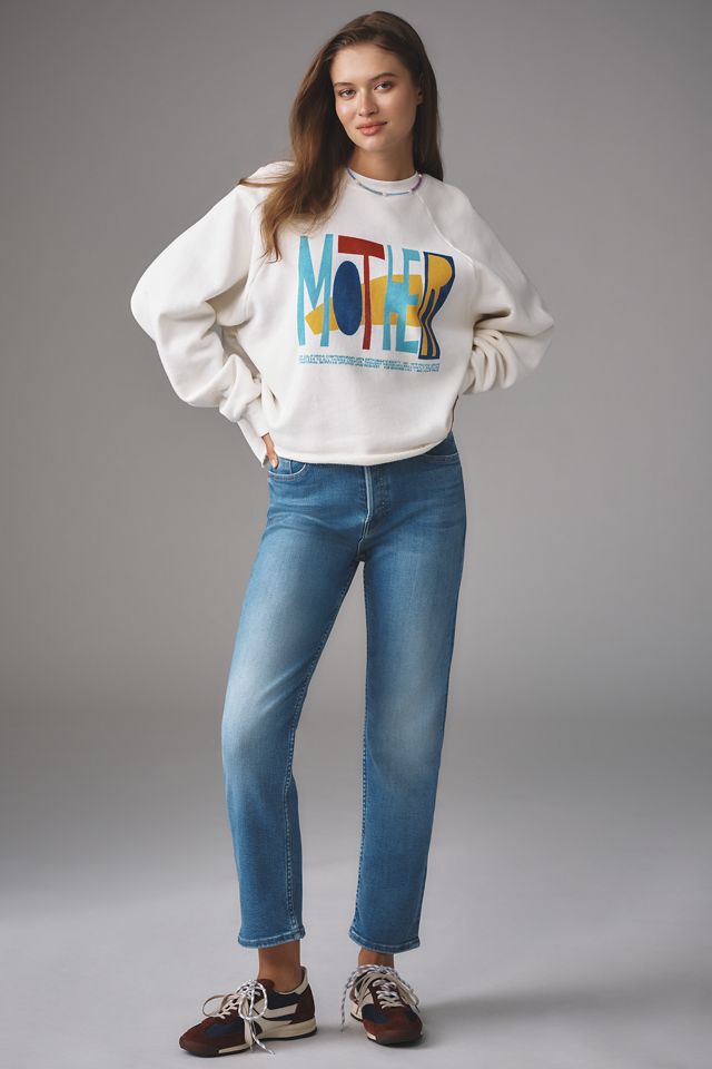 MOTHER The Boost Cropped Crew Neck Sweatshirt #2