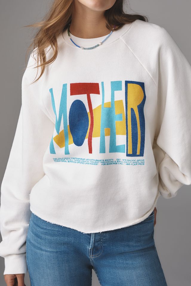 MOTHER The Boost Cropped Crew Neck Sweatshirt #3