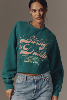 Shop Mother The Winger Graphic Sweatshirt In Blue