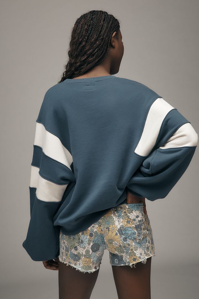 MOTHER The Drop Square Inset Crew-Neck Sweatshirt #3