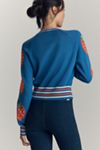 MOTHER The Crop Rib Crew-Neck Cardigan Sweater