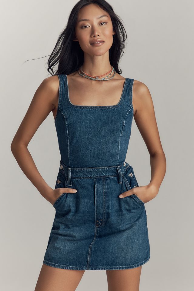 MOTHER The Over It Denim Mini Dress #2