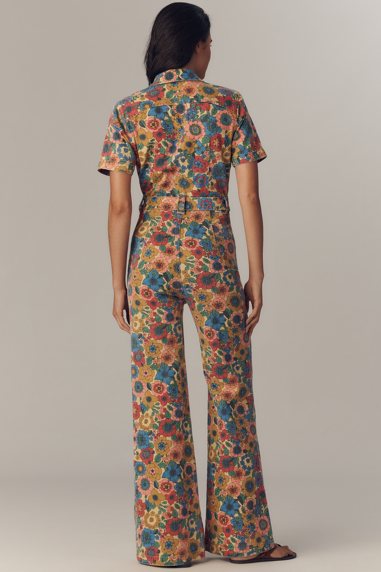 MOTHER The Hustler Roller Short-Sleeve Jumpsuit