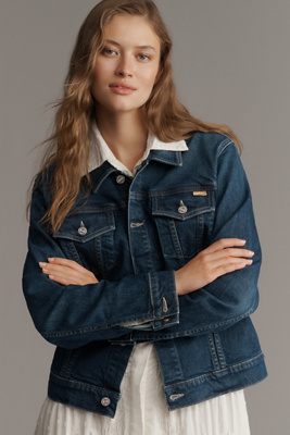 Mother The Bruiser Denim Jacket In Blue