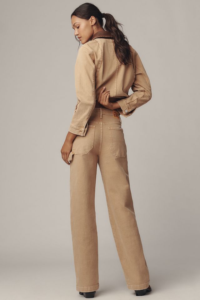 MOTHER Bee's Knees Stud Finder Wide-Leg Pants #2