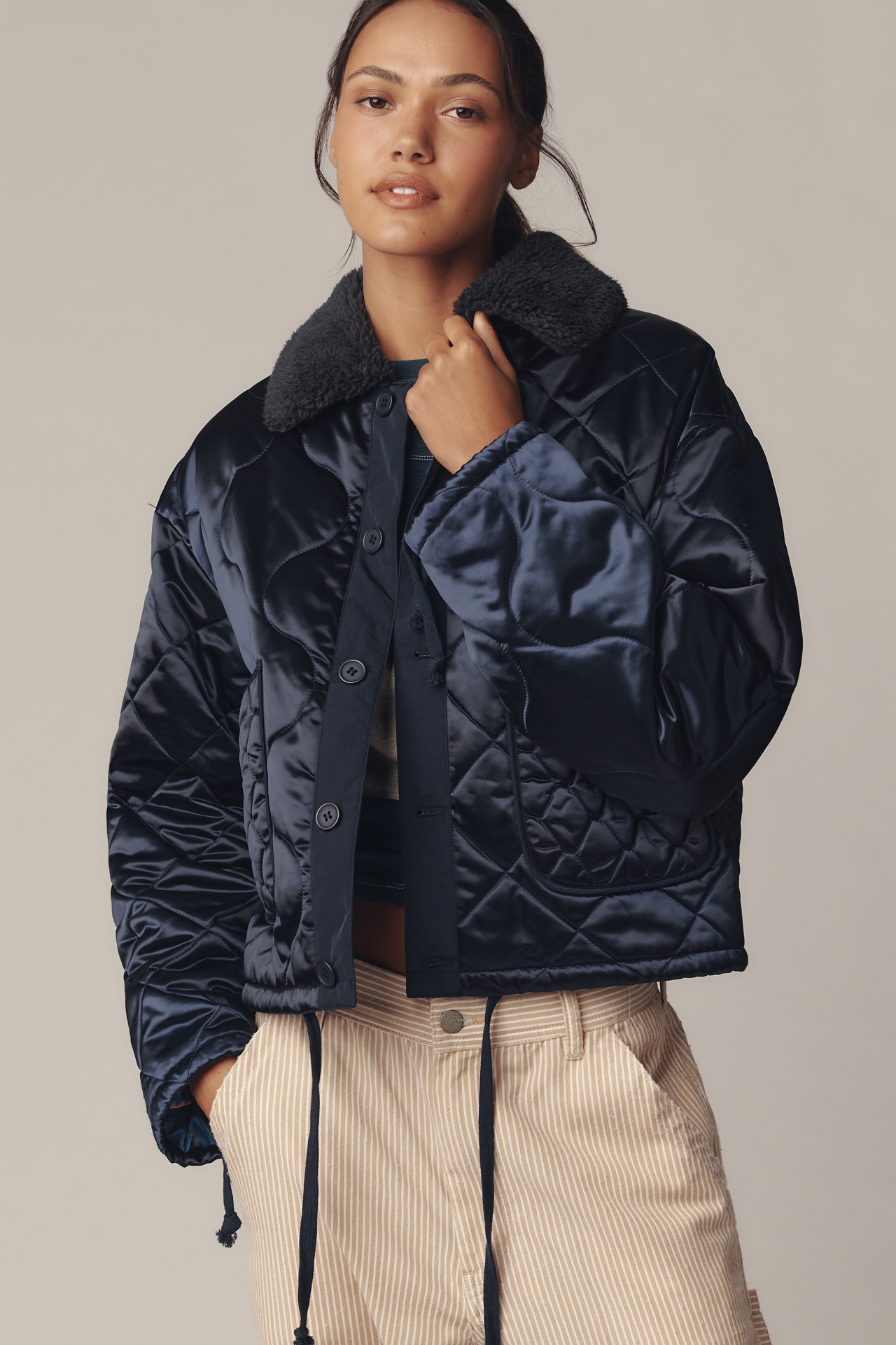 MOTHER Army Brat Quilted Jacket
