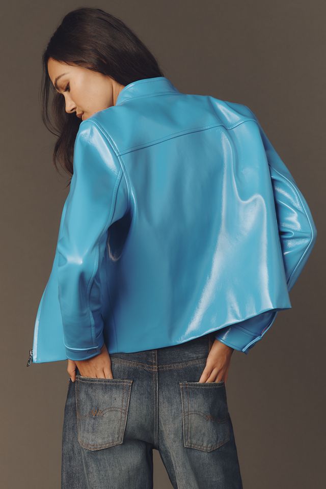 MOTHER The Fast Lane Faux-Leather Moto Jacket #3