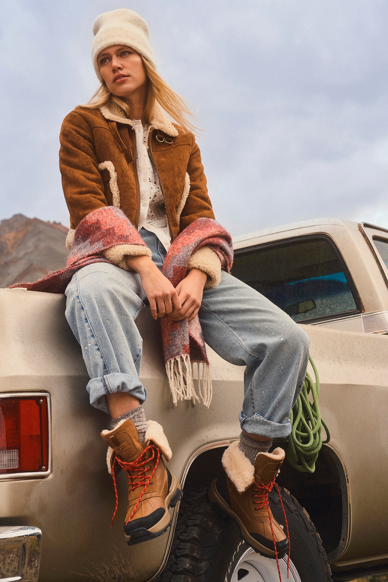 MOTHER The On Thin Ice Faux Shearling Jacket