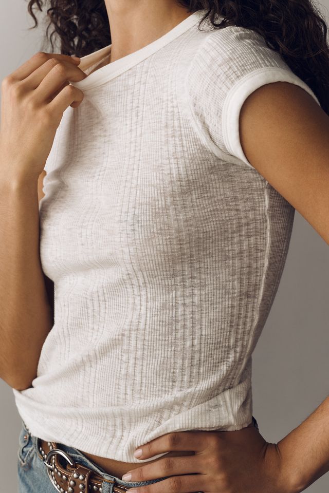 MOTHER The Variegated Rib Tee #1
