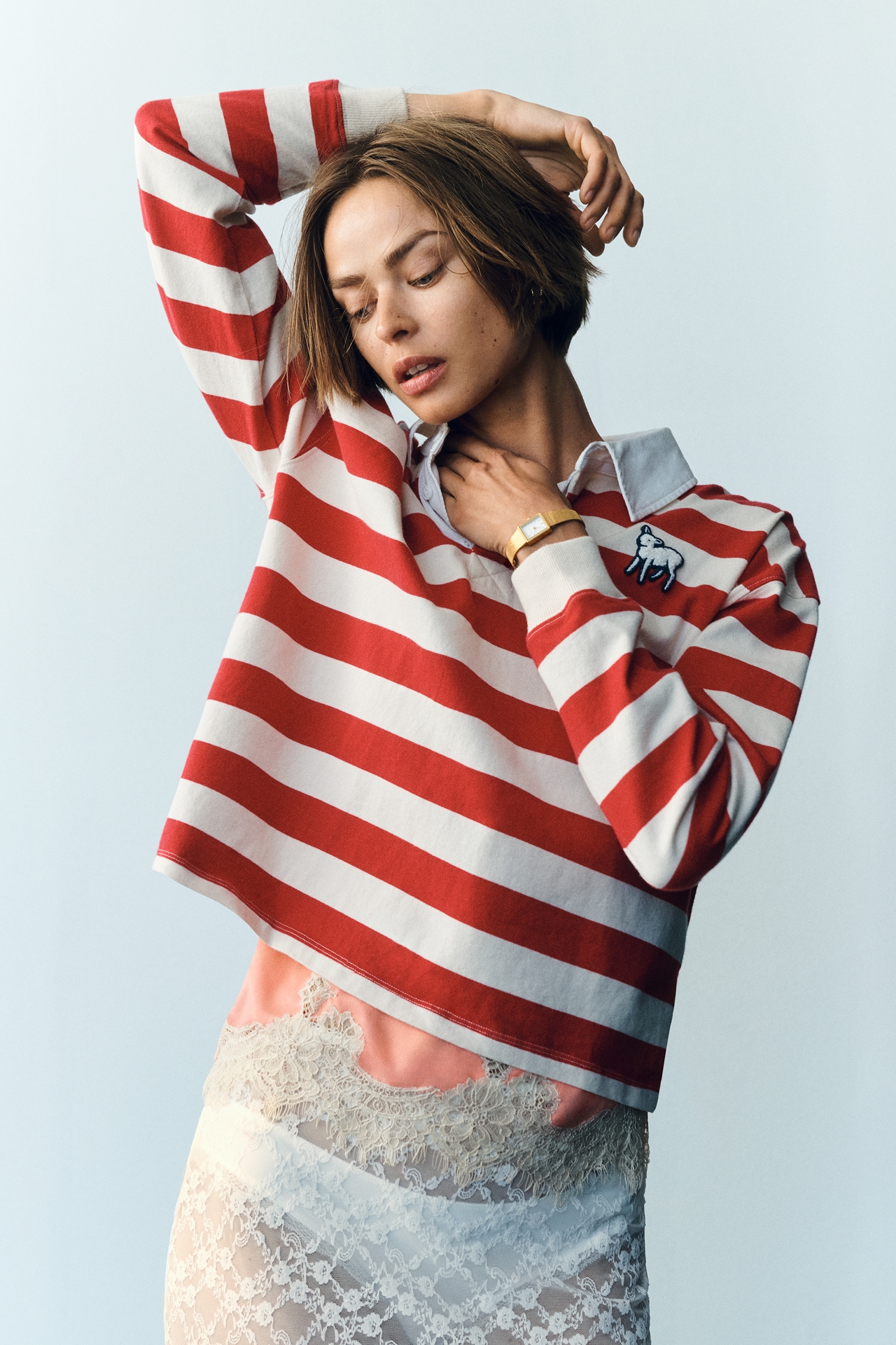 MOTHER The Boxy Rugby Pullover