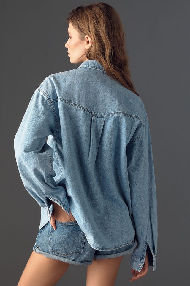 MOTHER The Big Splash Cotton Buttondown Top #2