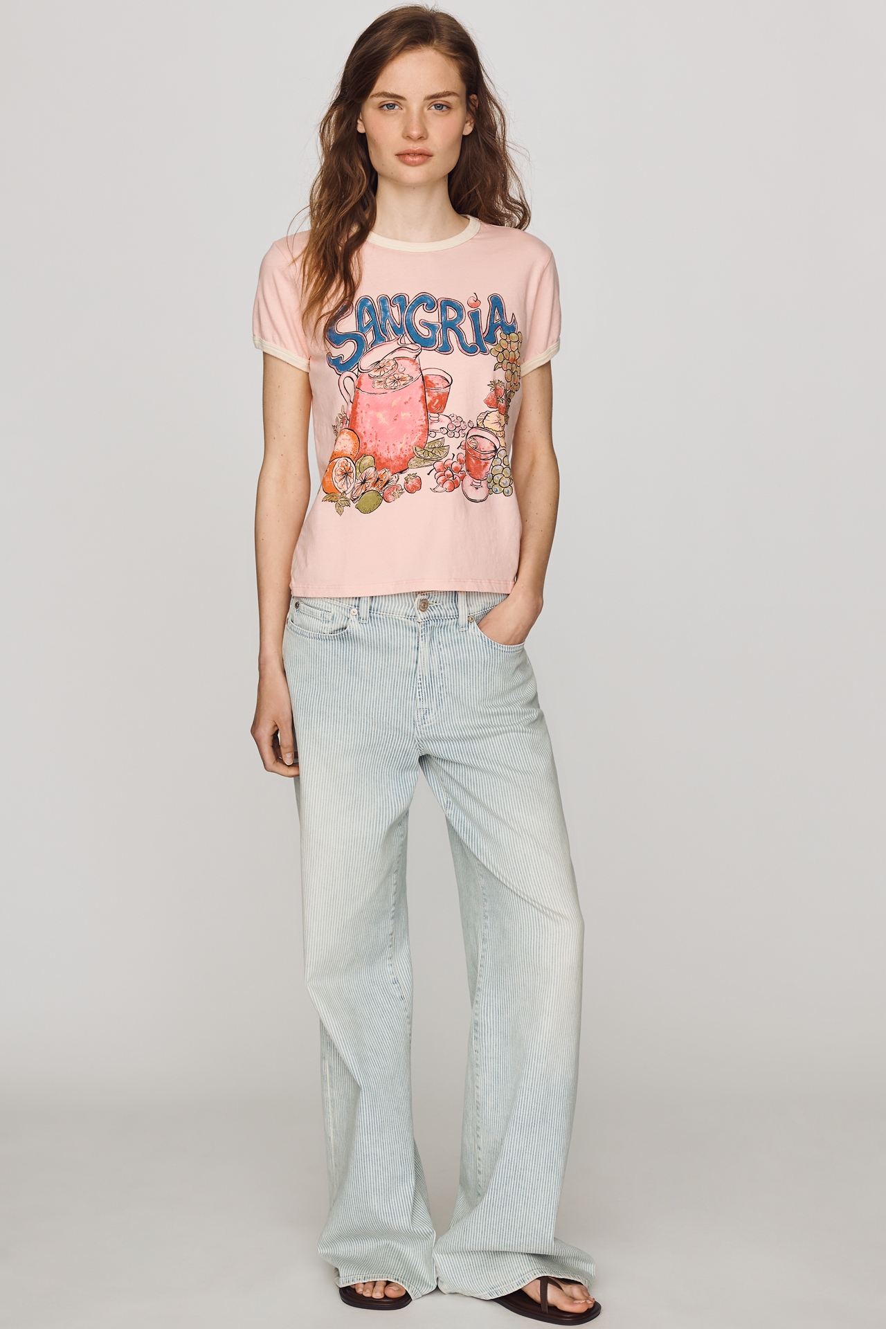 MOTHER Lil Goodie Cotton Ringer Tee