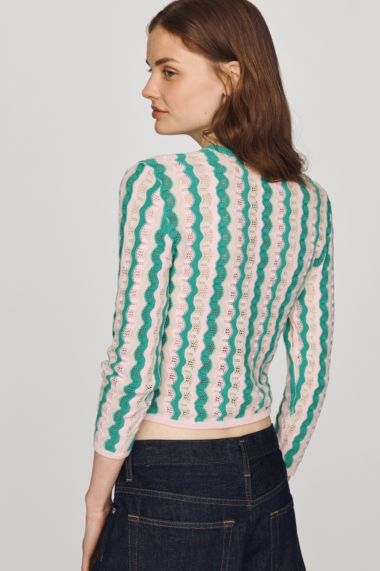MOTHER Cotton Pointelle Cardigan
