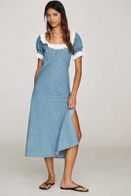 MOTHER The Sweet Pea Maxi Story So Far Skirt in Blue (also X,M,L,XL)