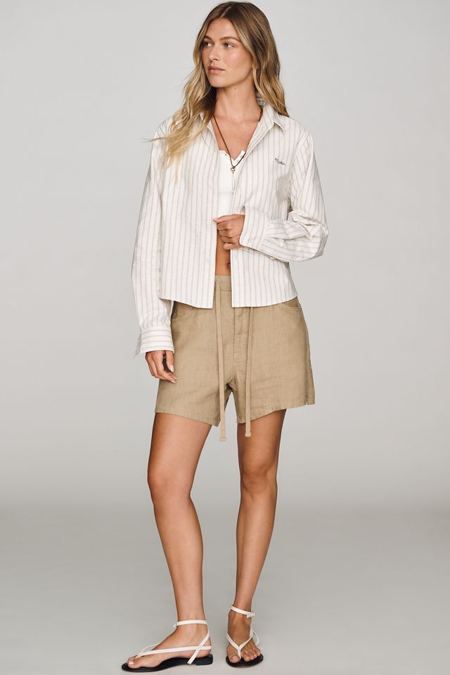 MOTHER The Cropped Bestie Cotton Buttondown Shirt #3