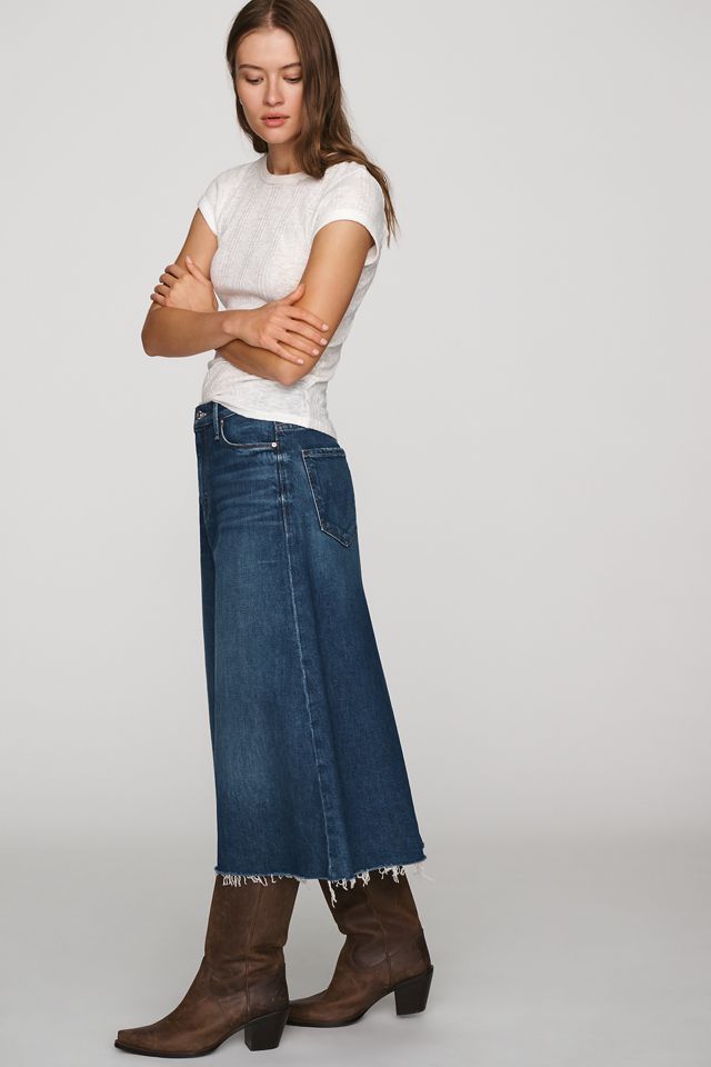MOTHER The Circle Denim Midi Skirt #1