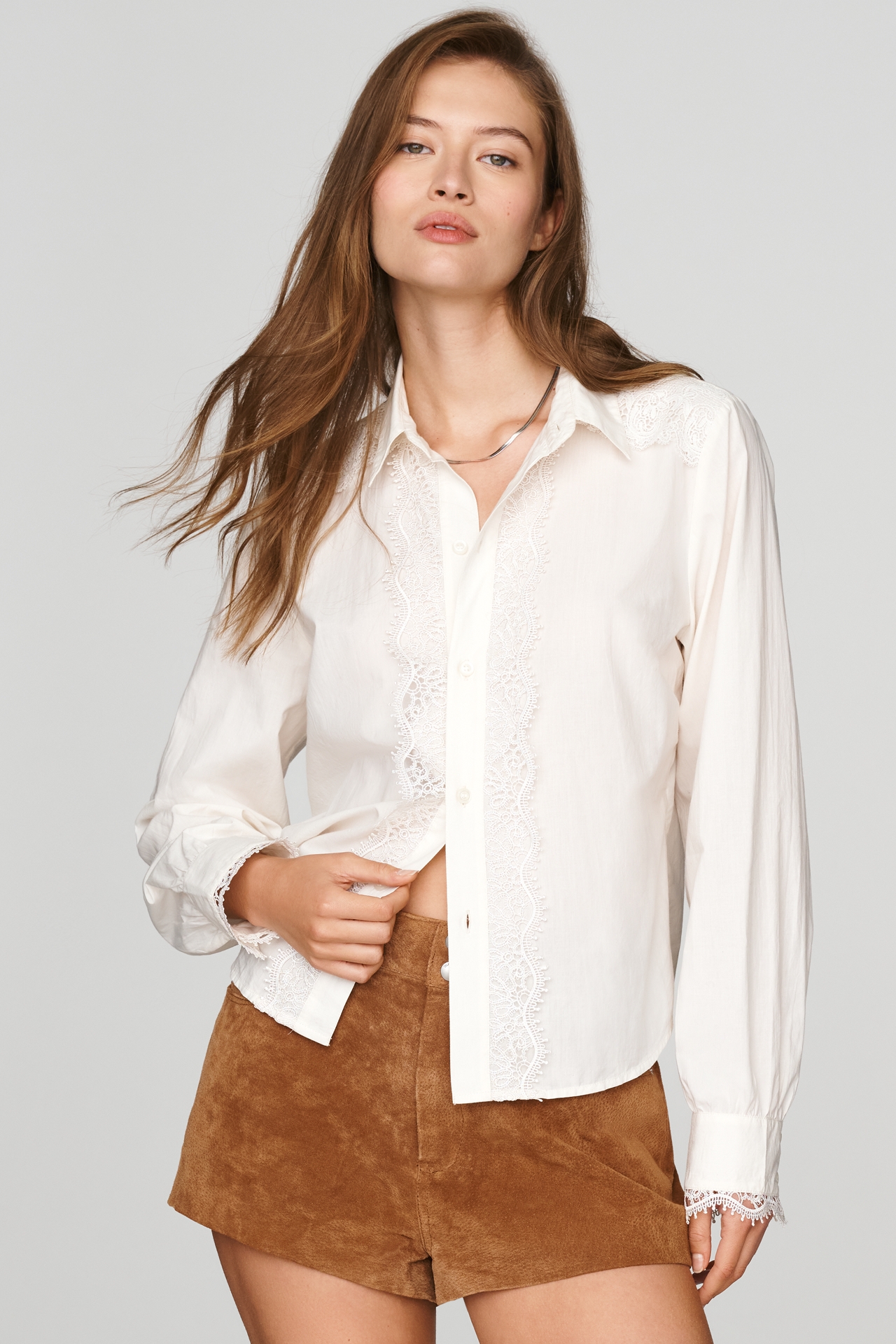 MOTHER The Headup Honey 100% Cotton Buttondown Shirt