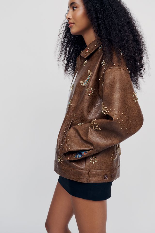 MOTHER The Zip It Faux-Leather Jacket #1