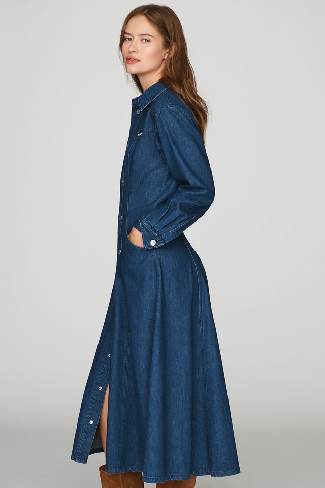 MOTHER The Honor Roll 100% Cotton Denim Shirtdress #2