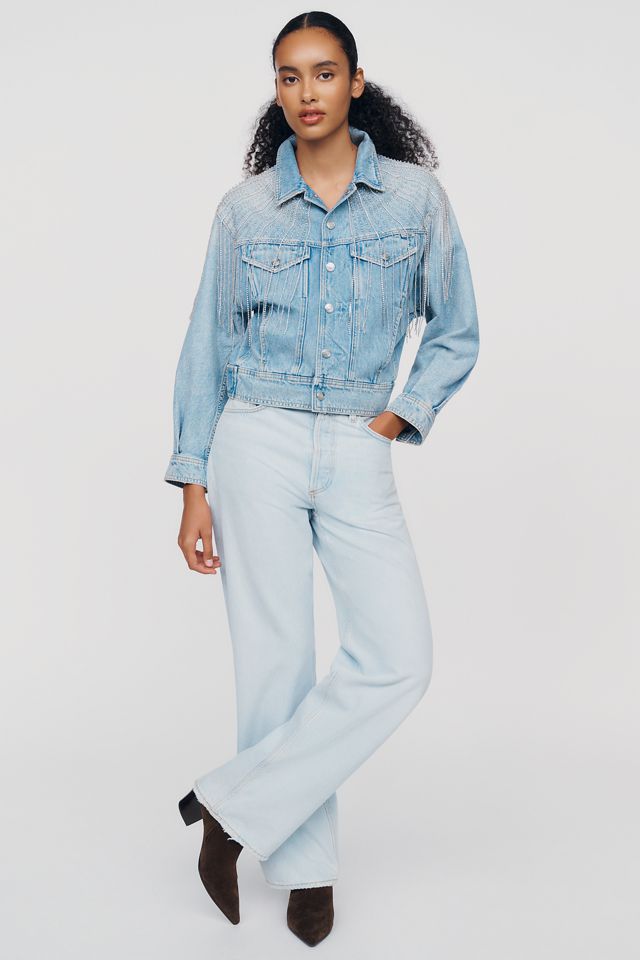 MOTHER The Fly Away 100% Cotton Denim Jacket #3