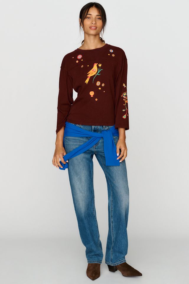 MOTHER The Footballer 100% Cotton Bird Tee #3