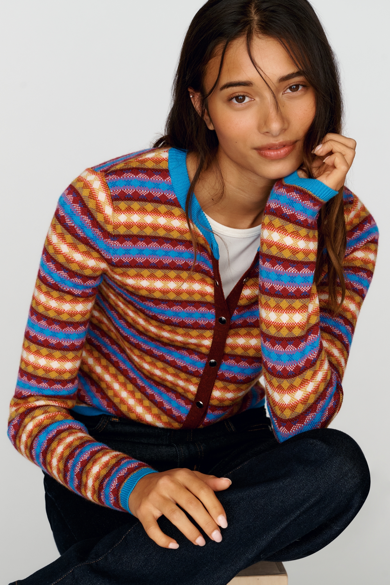 MOTHER The Lil 100% Merino Wool Cardigan