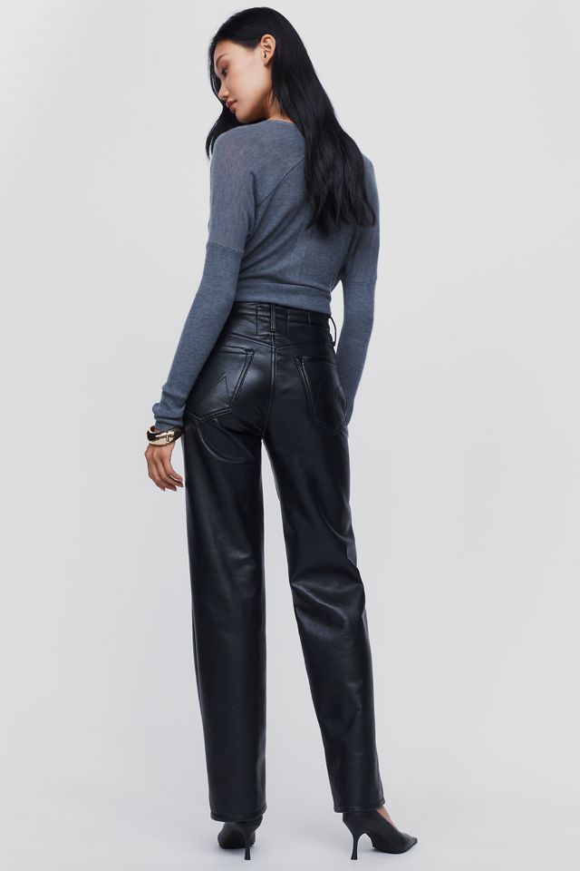 MOTHER The Rambler Faux Leather High Rise Jeans #3