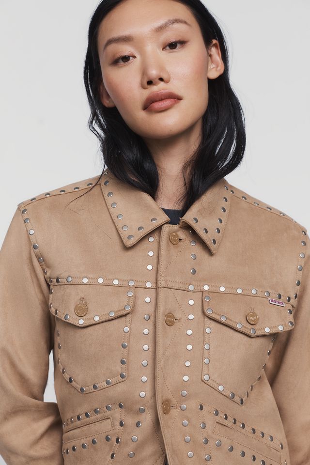 MOTHER Mountain Drifter Faux Suede Studded Jacket #2