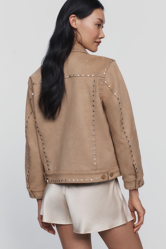 MOTHER Mountain Drifter Faux Suede Studded Jacket #3