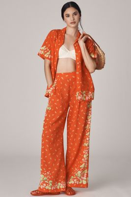 Rachel Antonoff Snyder High-Rise Wide-Leg Pants