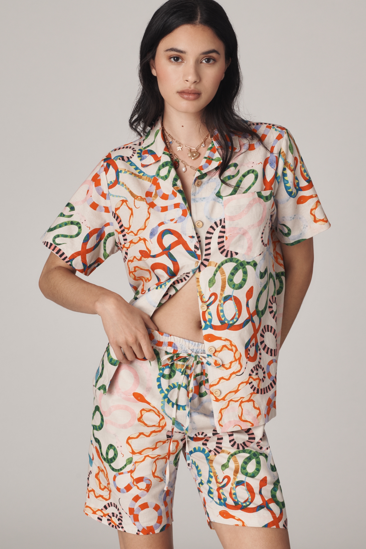 Rachel Antonoff x Anthropologie Timmy Linen Blend Shorts