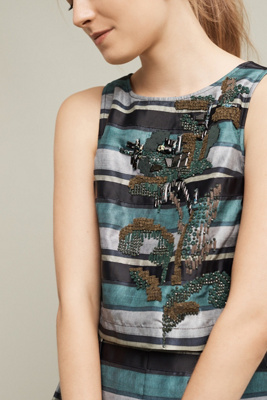 Robe Anthropologie Rayée Forrester Taille 2 Par Pankaj&Nidhi – NWOT (neuf Sans étiquettes), Bleu