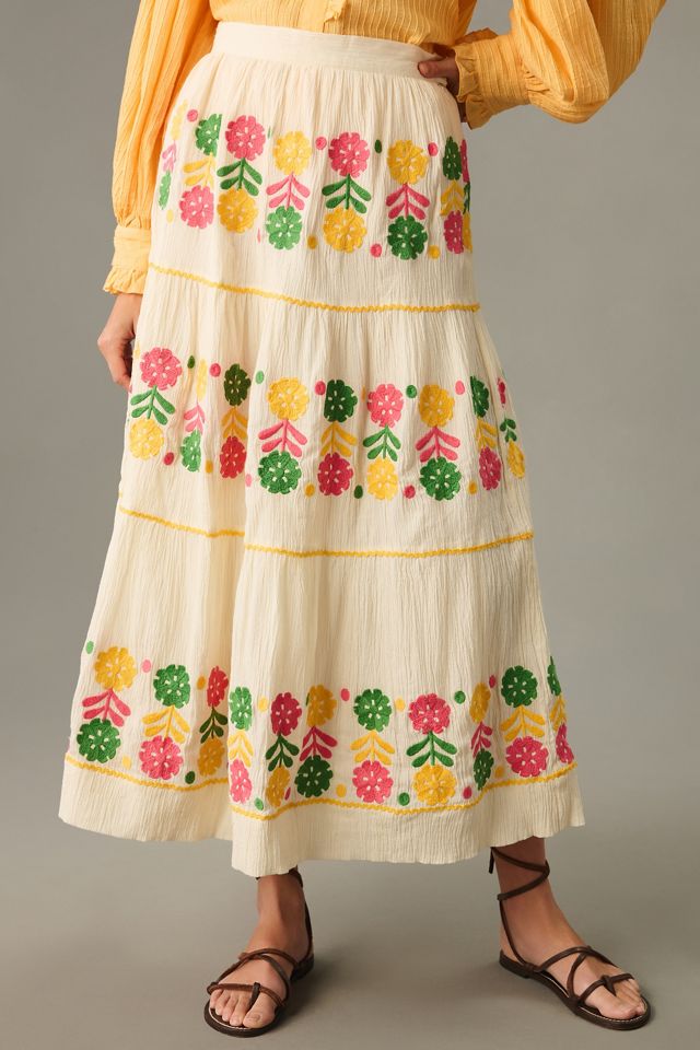 Antik Batik Clemence Embroidered Skirt #1