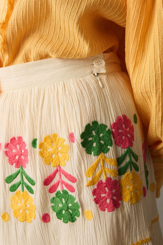 Antik Batik Clemence Embroidered Skirt #2