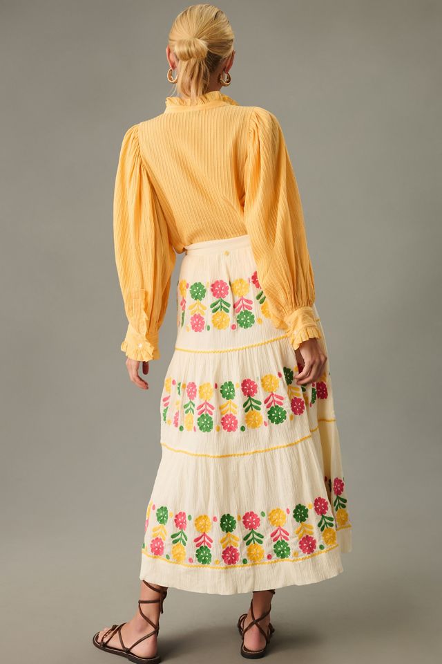 Antik Batik Clemence Embroidered Skirt #3