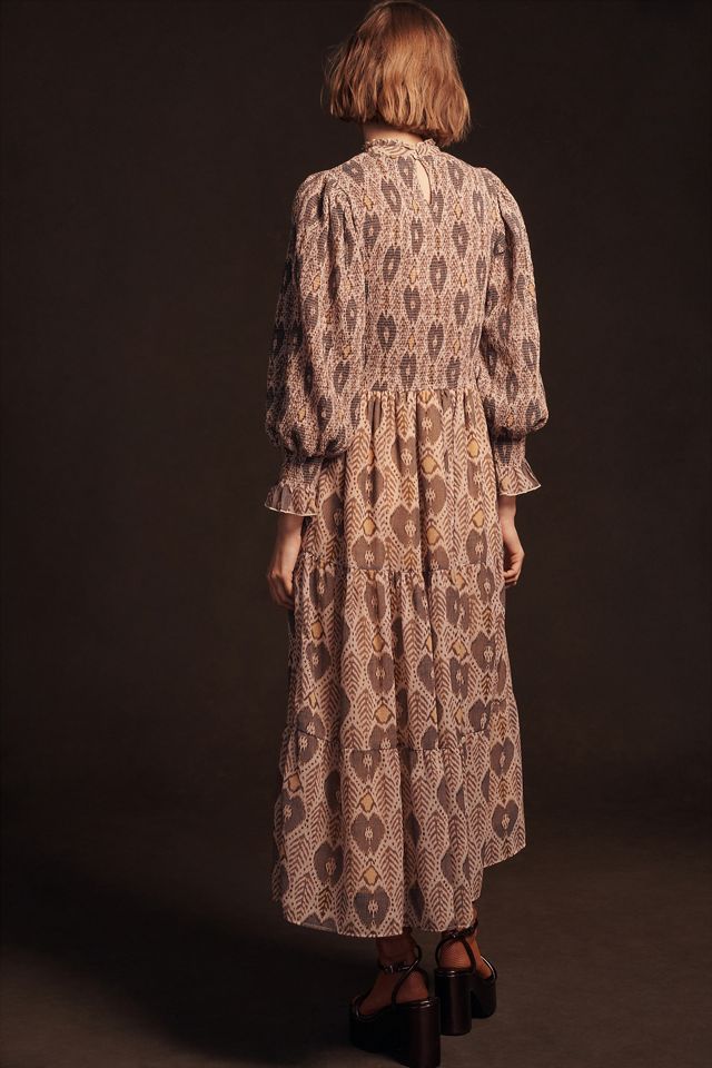 Antik Batik Long-Sleeve Animal Maxi Dress #1
