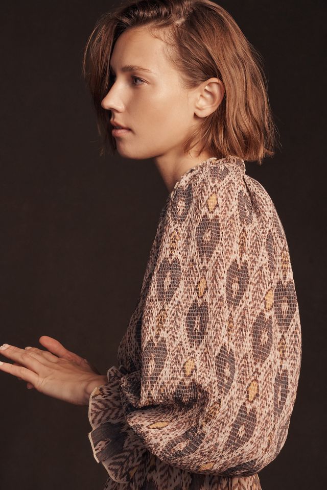 Antik Batik Long-Sleeve Animal Maxi Dress #3