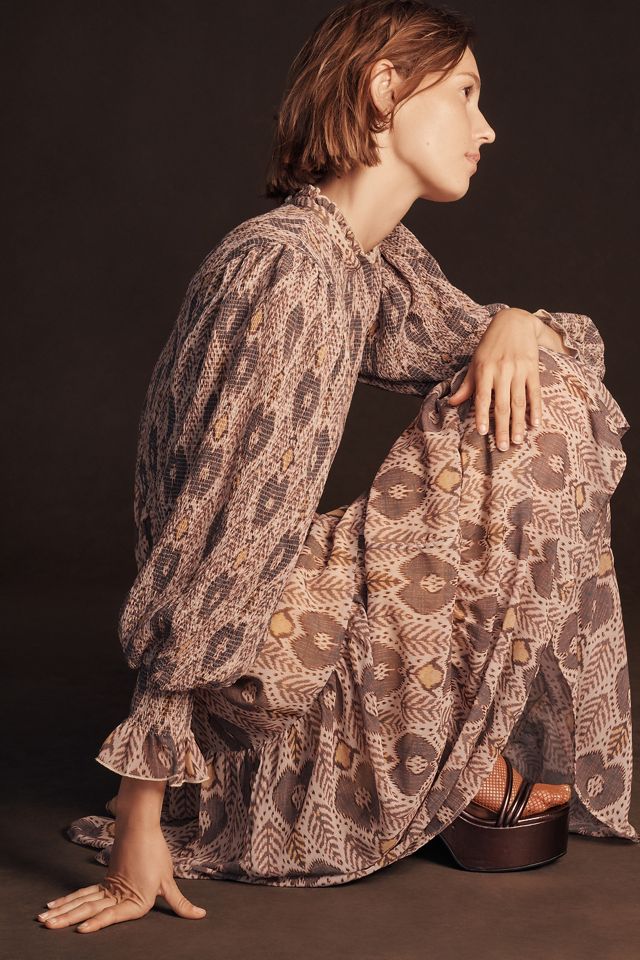 Antik Batik Long-Sleeve Animal Maxi Dress #2