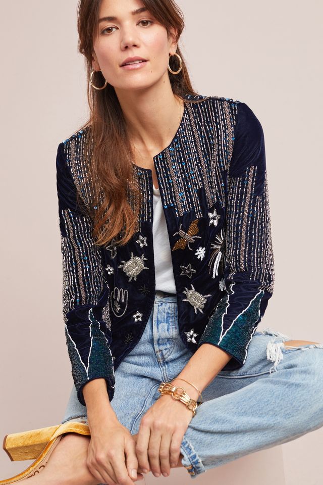 Anthropologie hotsell velvet blazer