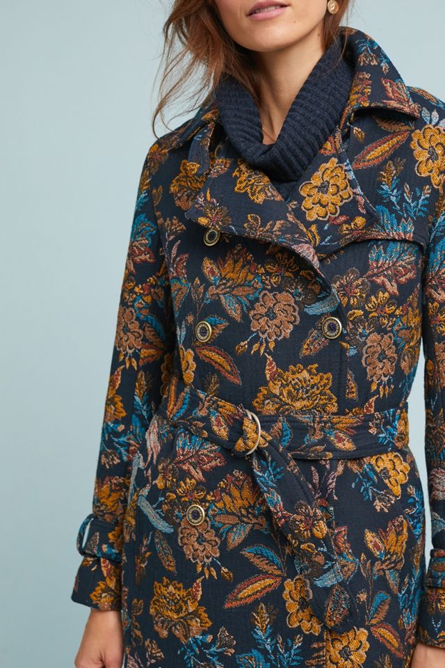 Chrissy Tapestry Trench Coat #3