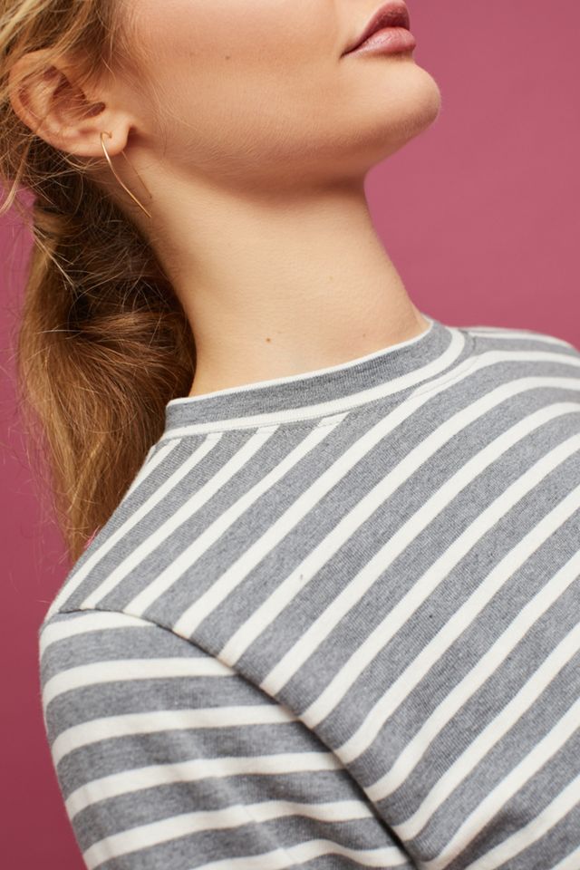 Split-Sleeve Striped Tee #2