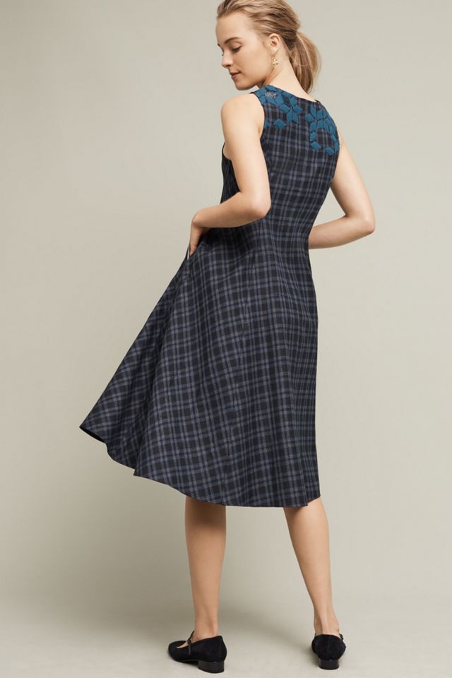 Petaled Plaid Swing Dress #2