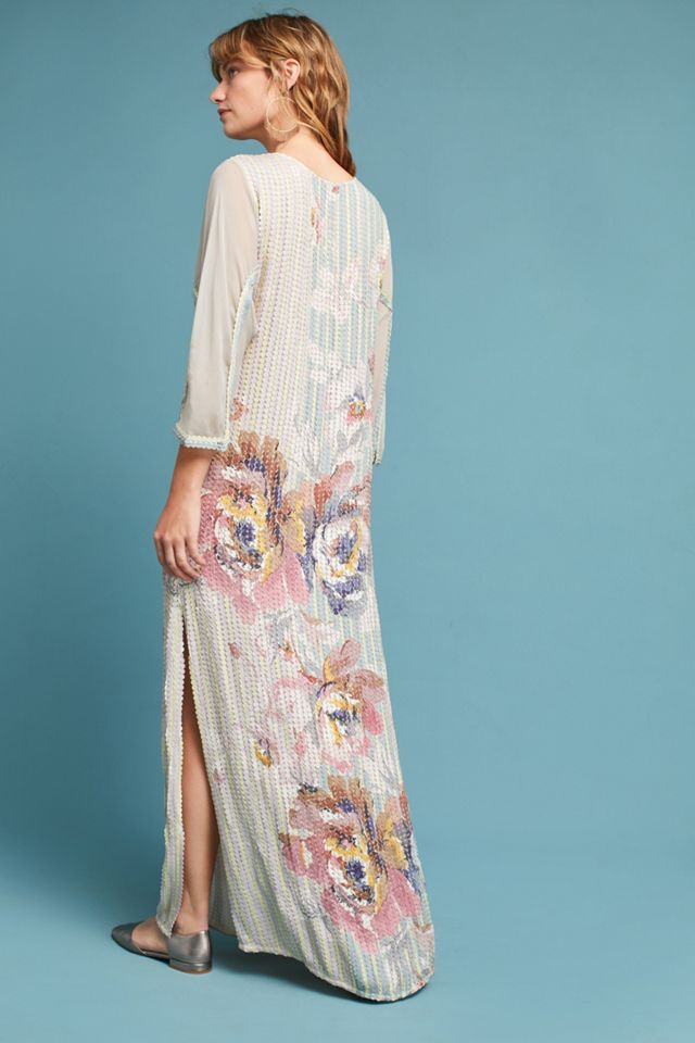 Embellished Floral Column Dress #4