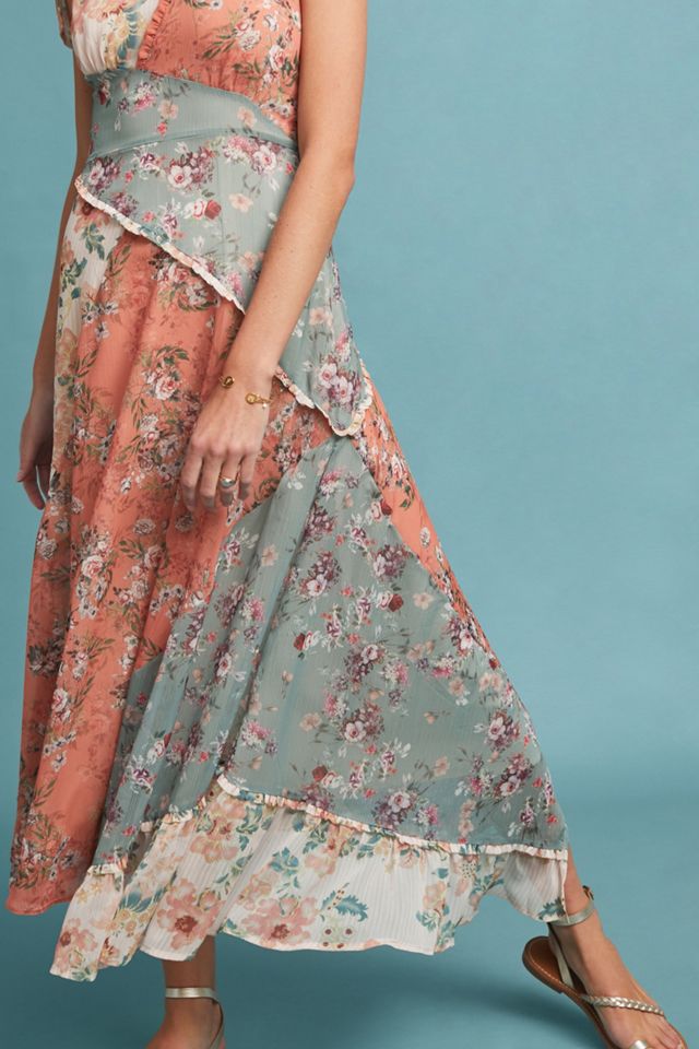 Helene Asymmetrical Maxi Dress | Anthropologie