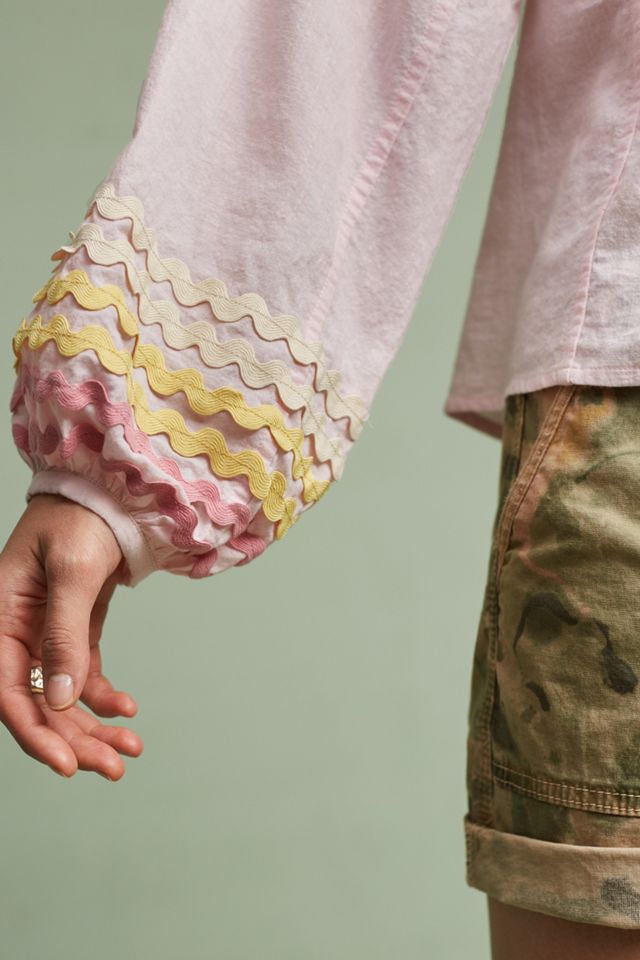 One-Of-A-Kind Rick-Rack Peasant Blouse #3