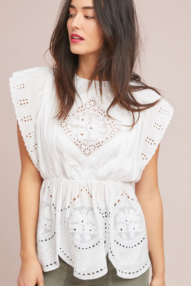 Amanda Lace Peplum Top #3