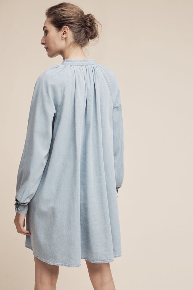 Embroidered Denim Mini Dress #3